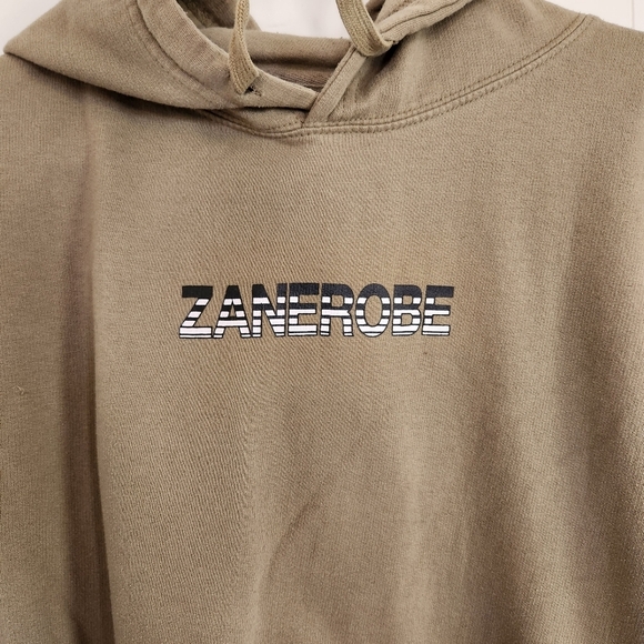 Zanerobe Tan Hoodie Logo Sweatshirt Loungewear Streetwear Mens Large - Picture 4 of 8